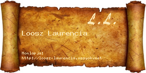 Loosz Laurencia névjegykártya
